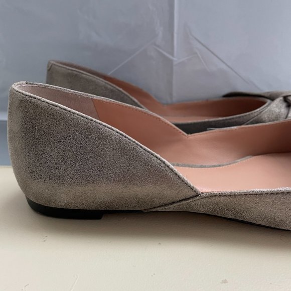 Sigerson Morrison Gold Metallic Bow Leather Flats - Picture 11 of 11